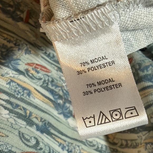 Age of Wisdom Mens Modal Tropical Surf Print Short Sleeve Button Shirt, Blue, XL - Picture 8 of 10